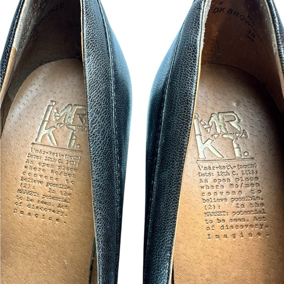 MRKT. Dark Brown And Bronze Platform Leather Pump 8M - Picture 8 of 9